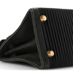Silk Veau Doblis Pleated Mini Kelly Sellier 20 Black
