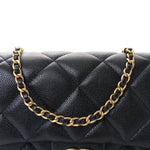 Iridescent Caviar Quilted Mini My Perfect Flap Black
