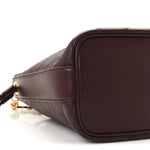 Lambskin Carre Quilted Cassandre Small Bucket Bag Hot Wine
