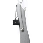 Caviar Quilted Mini Coco Handle Flap Black