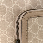 GG Supreme Monogram Azalea Calfskin Retro Interlocking G Buckle Backpack Beige Mystic White
