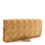 Patent Cannage Lady Dior Convertible Clutch Beige