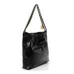 Shiny Calfskin Quilted Small Chanel 22 Black