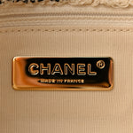 Tweed Quilted Medium Chanel 19 Flap Ecru Black