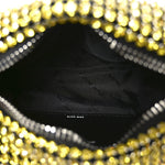 Mesh Crystal Rhinestone Mini Heiress Pouch Porcelain