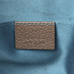 GG Supreme Monogram Textured Dollar Calfskin Web Small Ophidia Dome Shoulder Bag Beige Ebony New Acero