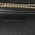 Smooth Calfskin Medium Clasp Shoulder Bag Black