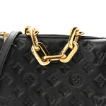 Lambskin Embossed Monogram Coussin BB Black