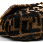 Shearling Vitello Dolce Macro FF 1974 Baguette Tobacco Black