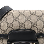 GG Supreme Monogram Horsebit 1955 Soft Small Shoulder Bag Beige Black