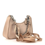 Tessuto Nylon Saffiano Mini Re-Edition 2000 Shoulder Bag Cammeo
