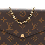 Monogram Pochette Felicie Chain Wallet Fuchsia