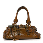 Crinkled Patent Medium Paddington Satchel