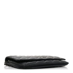 Lambskin Quilted Wallet On Chain WOC Black