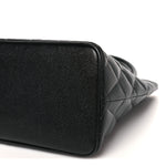 Caviar Quilted Medallion Tote Black