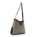 GG Supreme Monogram Medium Padlock Shoulder Bag Black