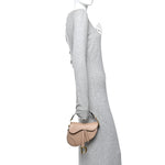 Grained Calfskin Mini Saddle Bag Fard
