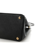 Saffiano Lux Large Galleria Double Zip Tote Black