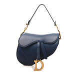 Calfskin Gradient Saddle Bag Indigo Blue