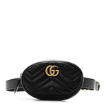 Calfskin Matelasse GG Marmont Belt Bag 85 34 Black