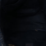Lurex Canvas Medium Deauville Tote Navy Blue