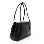 Calfskin Medium Falcon Shoulder Bag Black