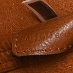 Grained Calfskin Large Spin Tote Clay Brown