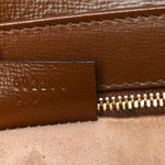GG Supreme Monogram Horsebit 1955 Shoulder Bag Beige Brown Sugar