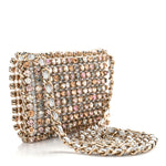 Metal Pearl Minaudiere CC Mini Evening Bag Multicolor