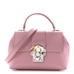 Calfskin Lucia Small Satchel Purple