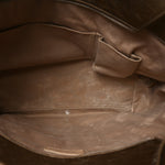 Metallic Aged Calfskin Quilted Origami Tote Bronze