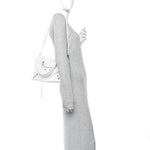 Agneau Arena Silver Hardware Small Le City Optic White