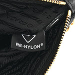 Re-Nylon Tessuto Impuntu Quilted Re-Edition 1995 Chaine Pouch Black