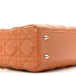 Lambskin Cannage Small Lucky Badges My Lady Dior Orange