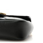 Calfskin Matelasse Super Mini GG Marmont Shoulder Bag Black