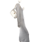 Braided Raffia Calfskin Mini Chanel 25 Handbag White Black