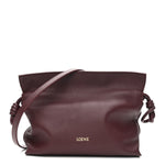 Calfskin Mini Flamenco Knot Clutch Dark Burgundy