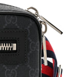 Soft GG Supreme Monogram Web Belt Bag Black Grey