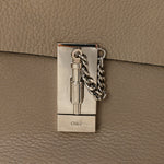 Grained Lambskin Drew Shoulder Bag Motty Grey