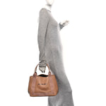 Nappa S Navy Cabas Beige Latte