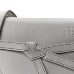 Calfskin Jacquard Mini Gate Crossbody Bag Onyx Blue