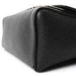 Coated Canvas Calfskin Vintage Check Medium Note Crossbody Bag Black