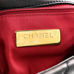 Lambskin Quilted Medium Chanel 19 Flap Black