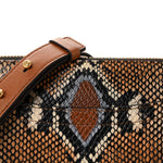 Calfskin Snakeskin Embossed Small Roy Bag Multicolor