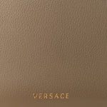 Grained Calfskin La Medusa Flap Shoulder Bag Taupe