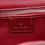 Boarded Dyana Lux Calfskin Web Monochrome Small Bamboo 1947 Top Handle Bag Rosso Ancora