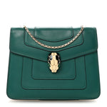 Calfskin Small Serpenti Forever Snake Strap Crossbody Bag Emerald Green