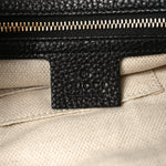 Pebbled Calfskin Medium Soho Chain Shoulder Bag Black