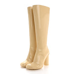 Patent Lambskin Atomic Boots 39 Rubber