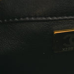 Lambskin Quilted Chaine Lettre Small Bucket Bag Black